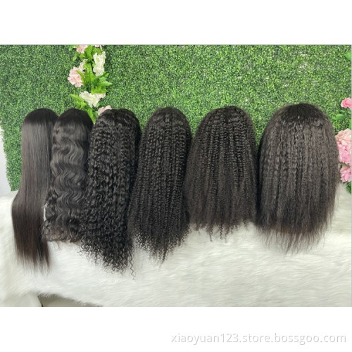 Mayqueen Unprocessed Straight Raw Virgin Mink Brazilian Hair Lace Front Wig Pre-Plucked hdFull Lace Human Hair Wig for Wholesale
